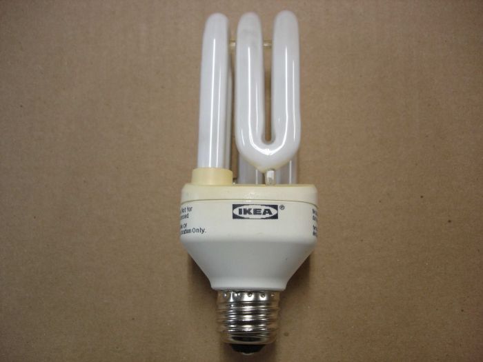 IKEA 20W CFL
Here is an IKEA 20W warm white compact fluorescent lamp.

Made: December 2007
Keywords: Lamps