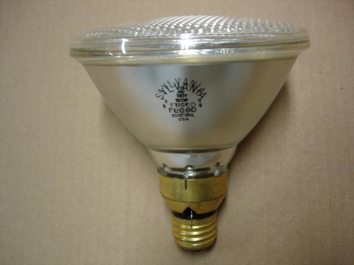 Sylvania 150W Flood
Here is an NOS Sylvania 150W flood lamp.

Made in: USA

Manufactured: Date code 5  9 
Keywords: Lamps
