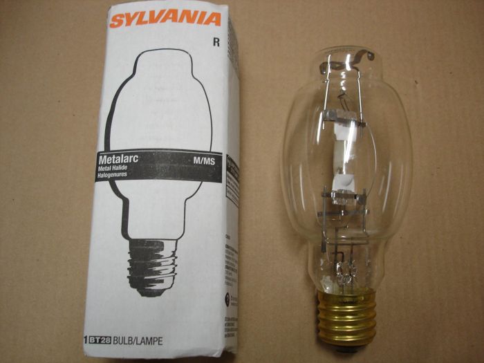 Sylvania 175W Metal Halide
Here is a Sylvania 175W Metalarc metal halide lamp.

Made in: USA

Manufactured: Code b828  Feb. 2000?

CRI: 65
Keywords: Lamps