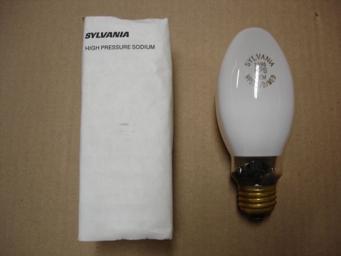 Sylvania 70W HPS
Here is a Sylvania 70W diffused high pressure sodium lamp from Mike.

Made in: USA

CRI: 22
Keywords: Lamps