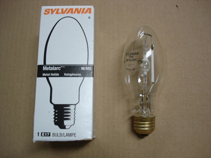 Sylvania 70W MH
A Sylvania clear 70W Metalarc metal halide lamp.

Manufactured: 2011

CRI: 65
Keywords: Lamps