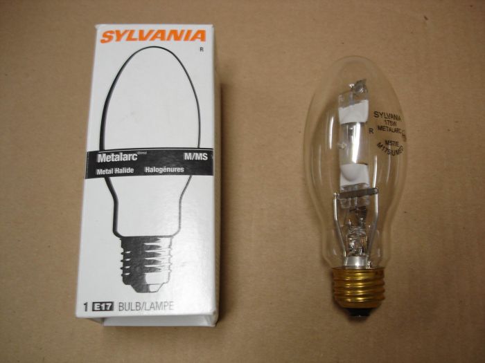 Sylvania 175W Metal Halide
Here is a Sylvania 175W medium base metal halide lamp. 

Made in: Mexico

CRI: 65
Keywords: Lamps