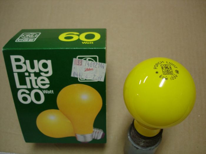 CGE 60W
Here is a pack of 80's Canadian General Electric 60W Porch Light/Bug Lite ceramic coated lamps.

Made in: Canada

Manufactured: Circa 1980's

Keywords: Lamps