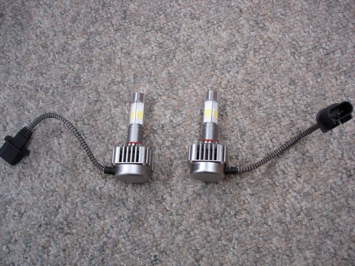 LED Headlight Lamps
Here is a pair of LED headlight conversion lamps to replace existing halogen lamps. 

Made in: China

Manufactured: 2016
Keywords: Lamps