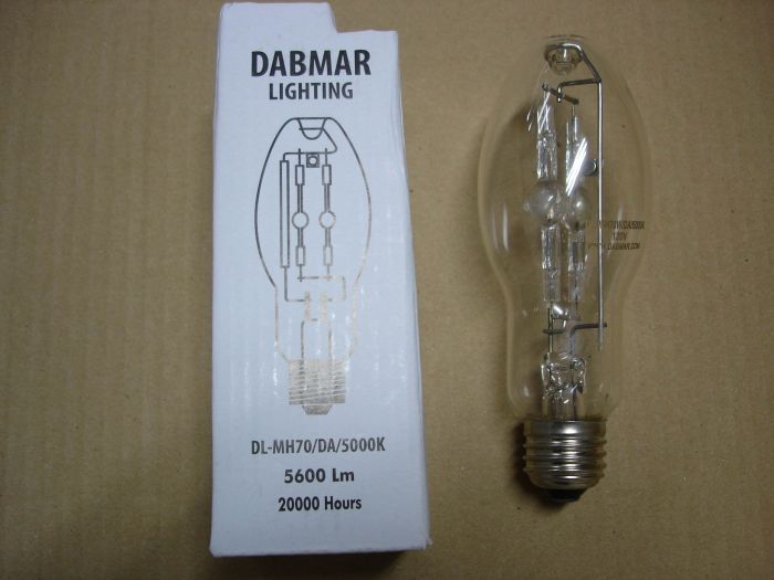 Dabmar 70W Metal Halide
Here's a Dabmar Lighting 70W dual arc metal halide lamp.

Manufactured: Circa 2012
Keywords: Lamps