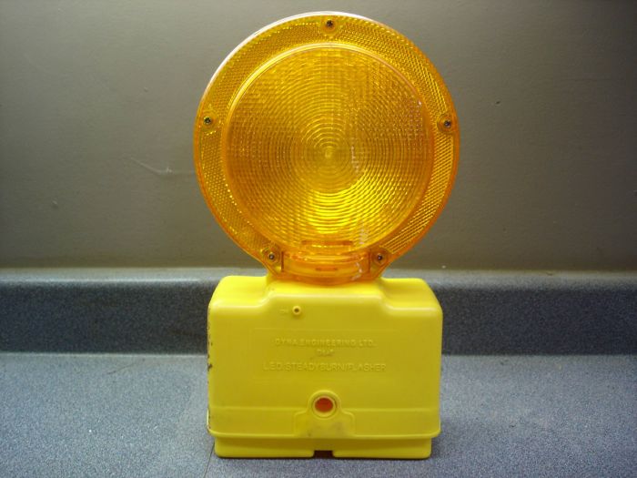 Barricade Light
Here is a DYNA Engineering 6 volt LED barricade light,it has a built-in photocell for dusk to dawn operation. 
Keywords: Miscellaneous