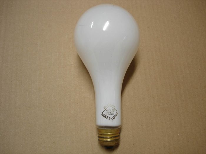 White Ray 150W 
A White Ray 150W long neck enlarging lamp,I assume made for Burke & James Inc. 
Keywords: Lamps