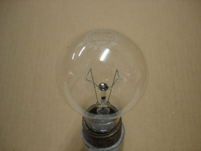 GTC 100W
Here is a GTC 100W clear long life incandescent lamp.

Made in: China
Keywords: Lamps