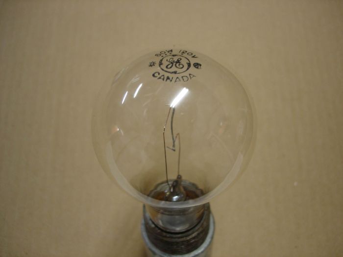 GE 60W
Here's a GE Canada 60W clear incandescent lamp. 

Made in: Canada
Keywords: Lamps