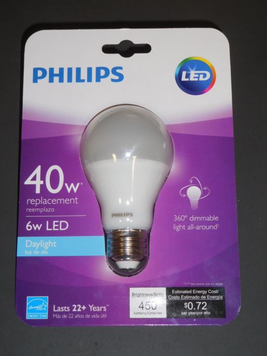Philips LED Light Bulb
Purchased at Home Depot.
Keywords: Lamps