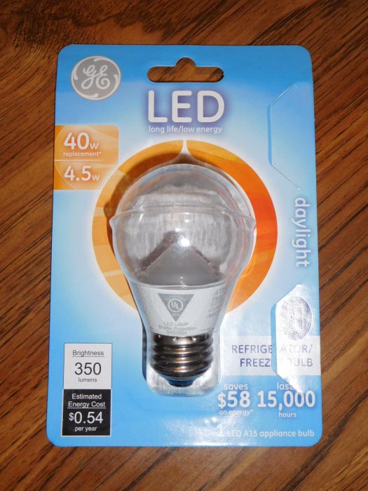 LED Appliance Bulbs
More newly bought bulbs for the refrigerator and freezer.
Keywords: American_Streetlights