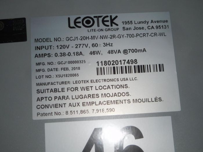 Leotek Green Cobra GCJ1
Information label
Keywords: American_Streetlights