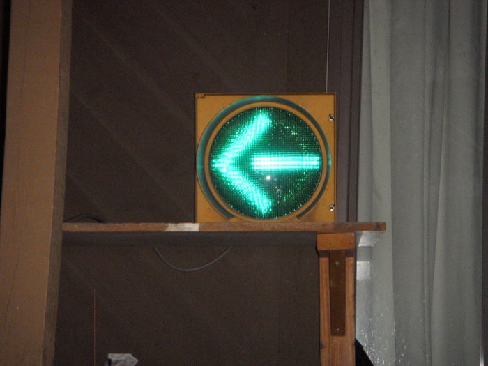 Arrow Module.
Dialight, with my own little twist to it.

Can anyone guess what I did?
Keywords: Traffic_Lights