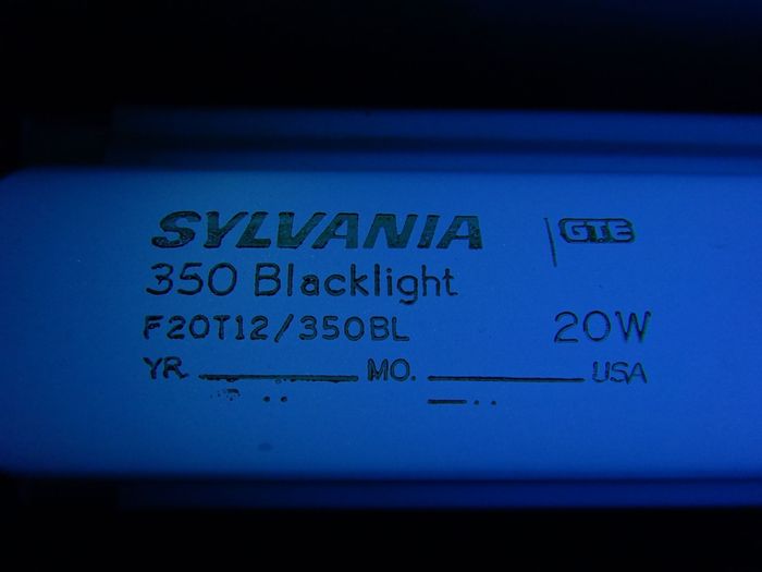 Sylvania GTE F20T12/350BL 350 Blacklight
this is a blacklight lamp
Keywords: Lamps