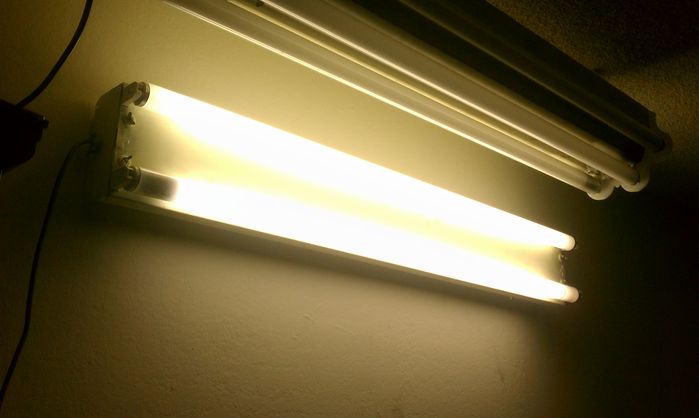Old wide fluorescent strip
Came with a  residental ballast which was a replacement, put in a motorola and mounted it, and then the style house lamp went out.
Keywords: Misc_Fixtures
