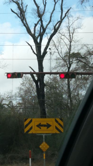 Brown colored traffic lights
Brown is basically Woodlands TX's theme color, that's why they are brown.
Keywords: Traffic_Lights