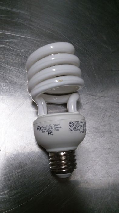 GE 26w Helical CFL
Also found this in my stash of my light bulbs.
Keywords: Lamps