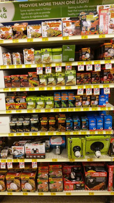Pet Smart's light bulbs for pet reptiles
All of these are UV bulbs for pet reptiles, and their incandescent, and there self ballasted MV lamps too.
Keywords: Lamps