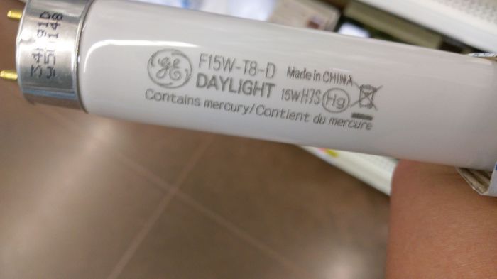 Newer GE F15 T8 daylight fluorescent tube
It's $9, is it worth it?
Keywords: Lamps