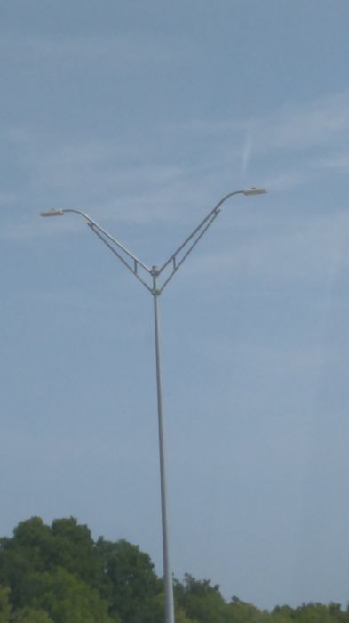 Two Cooper XNV2 LED street lights
At I45. 
Keywords: American_Streetlights