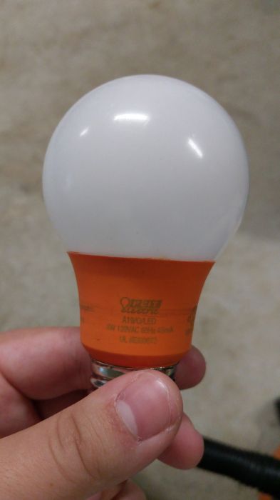 Feit Electric 3w orange LED lamp
Also found in the stash of bulbs.
Keywords: Lamps