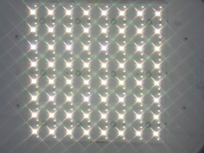Philips Hadco TXF9 (LEDGINE LED Teardrop)
From Brockton, MA - Closeup detail of the LED board with star effect.
Keywords: American_Streetlights