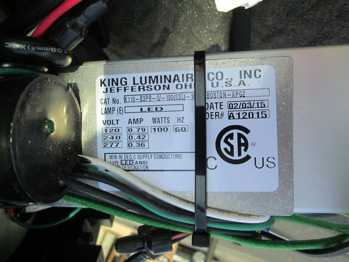 King Luminaire K118 Light Posts
Ballast and information label
Keywords: American_Streetlights