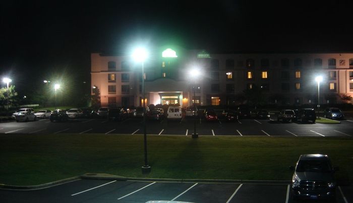 a Very Illuminated Parking Lot
a very Bright Parking lot

Vestiva Hills,Alabama
Keywords: Lit_Lighting