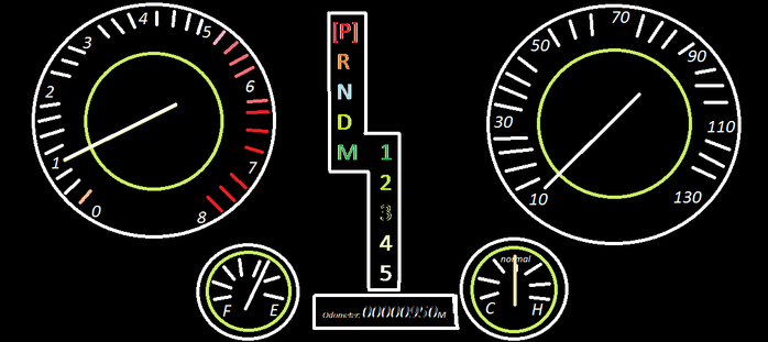 Windows Paint Rendition of an Opti-Tron Instrument Cluster
here's something i made in windows paint.

its a rendition of an Optitron Instrument cluster.

the "Optitron" is the trade mark name for Electroluminescent Gauge Clusters in Toyota's Luxury Marque Lexus,first appearing on the LS 400 Flagship and eventually spreading to the rest of the Lexus Line of vehicles,once exclusive to the Lexus line the Optitrons have now began being offered in Toyota's as well.

while the fact these gauges are electroluminescent is hardly unique (EL Gauges existed in the 60's) it's the way the clusters appear is what's unique...the gauges are somewhat halographic in nature,the Gauge Faces,Needles are only visable when the cluster is illuminated,when off they are near invisable....makes for a unique look but very problematic should the lighting fail.

these type clusters are fairly common on modern cars Especially luxury makes.

[url=http://images.thecarconnection.com/med/2006-lexus-ls-430-4-door-sedan-instrument-cluster_100264080_m.jpg]LS 400 Optitron[/url]

Actual Lexus LS 400 "Optitron" Gauge Cluster in Above Link  ^^^^^^^^

[url=http://images.gtcarlot.com/gtgallery/photo.php?id=39838537]Interior of LS 400 with Invisable Cluster[/url]




Invisibility of the Optitron is evident in this pic.^^^^^^^^^
Keywords: Miscellaneous
