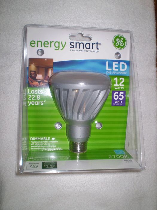 General Electric Energy Smart LED BR30
Here I picked this up from Sam's Warehouse last year to use our kitchen ceiling light fixture.

Fabrication Location: China
Keywords: Lamps