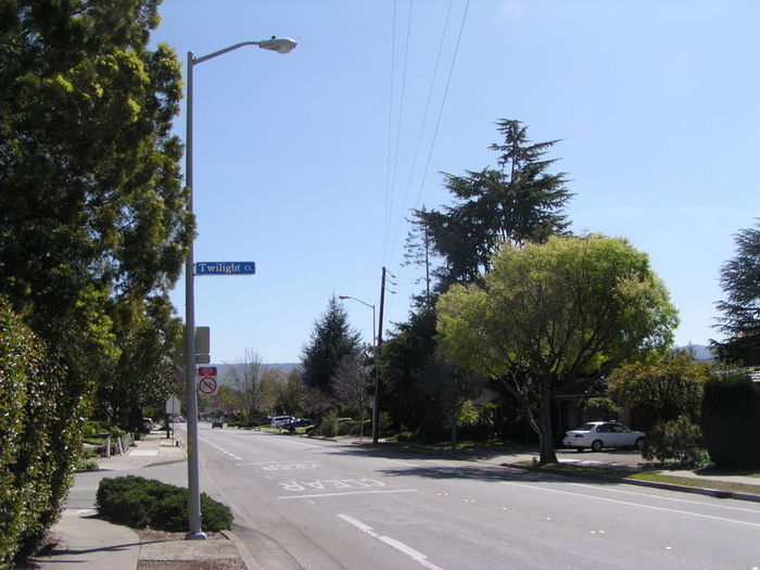 Two mercury vapor lights in Cupertino, CA
They are on Blaines St near Stevens Creek Blvd. One is a GE M-250R1 (early 70s), the other is a Westinghouse OV-15 (late 60s).
Keywords: American_Streetlights