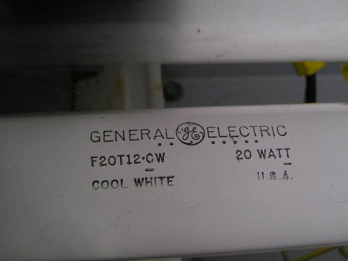 General Electric F20T12/CW
Can anybody date this?  Before 1992 for sure...
Keywords: Lamps