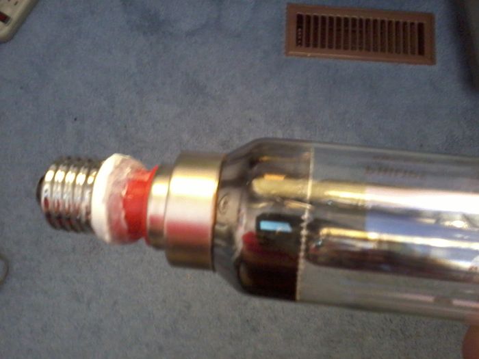 Quick Project: Adding a E26 base onto a B22YD based 55w SOX lamp
Soldering (the hot gluing) a medium base from a busted CFL onto the existing base (B22YD) bayonet base to a 55 watt low pressure sodum vapor lamp. Done so that I could use this lamp with a fluorescent ballast a pulse rated medium base to run this light.
Keywords: Lamps