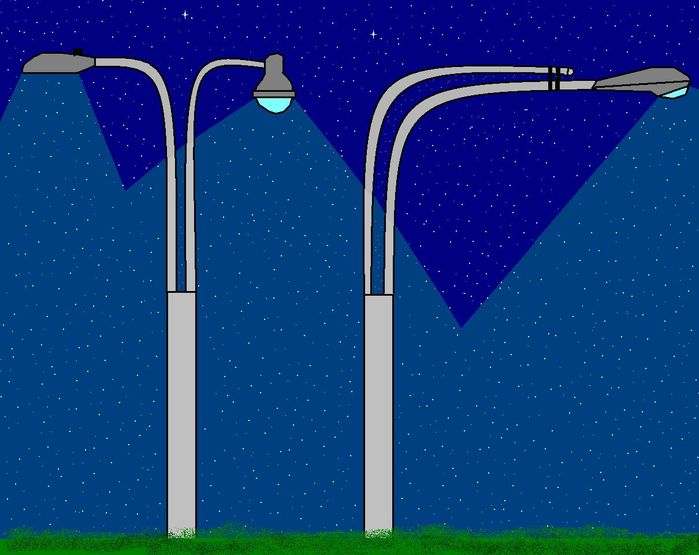 Drawings of streetlights!
Can anybody guess what this design is based on? (Both the fixtures AND the poles!) Where would you find those designs (to some people who knows too much such as Silverliner14B....give others a chance ;-) )
Keywords: Drawings_/_Wire_Diagrams_/_Spec_Designs_/_Etc.