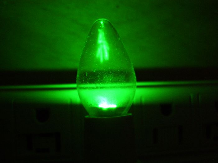 Meridian green 0.5w LED night light bulb (lit)
Showing you this bulb, being lit.
Keywords: Lit_Lighting