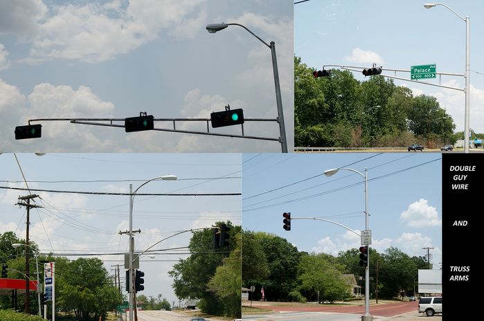 Truss Arm and Double Guy Signal Poles
Tyler,Texas
Keywords: Traffic_Lights