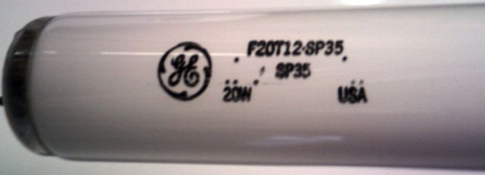 1990s? GE F20T12/SPEC35 lamp
Can anyone date this one too? thanks.
Keywords: Lamps