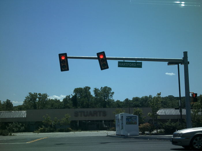 Crooked traffic signals...
RIDOT installed all new signals on Hartford Ave in Johnston since the road had a lane added on both sides and almost all of the signals have shifted. They were installed straight but these must not have been installed tight enough...
Keywords: Traffic_Lights