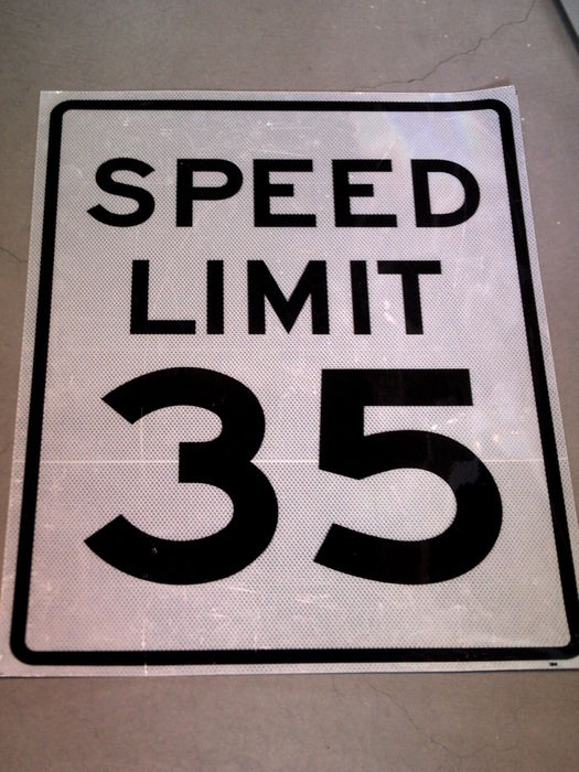 One of two SPEED LIMIT 35 sign laminates
Here's one of my two SL35 signs I got from the RIDOT yard when i visited them when I was 8 in 2006. Made by 3M. I plan to get some sheet metal for these when I get my own place.
Keywords: Miscellaneous