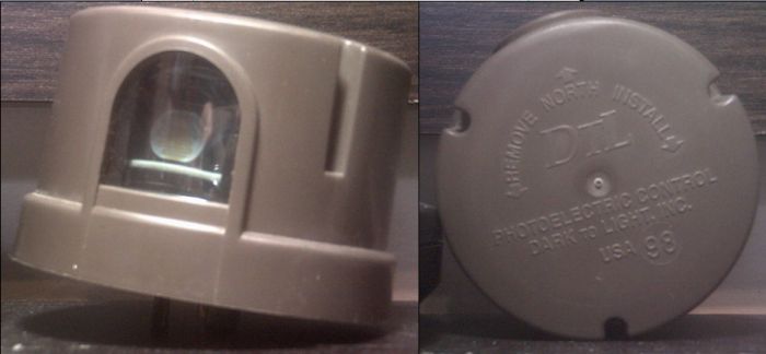 1998 DTL Photocell
Appears to be NOS and was made on April 27, 1998. Just nine days before I was born! It's a 120V electronic unit. Model number D120-1.5-1306
Keywords: Gear