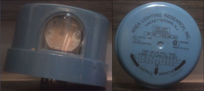 1989 Area Lighting Research Photocell
Made December 1989. 120-277V thermal relay photocell.
Keywords: Gear