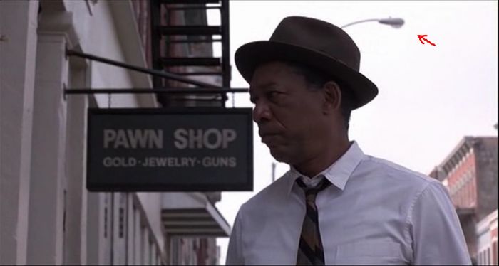 The Shawshank Redemption film mistake?
This part of the famous film (02:04:50) should happen in 1966. All cars, buses, people dresses look authentic except of this lantern.
Am I right the fixture isn't so old but from 1990's when it was filmed?
Keywords: Lights_Camera_Action