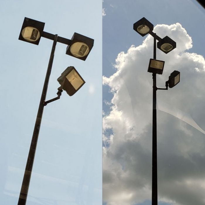 Cooper Galleria & Nighthawk 1000w metal halide fixtures and floods 
At a Academy Sports and Outdoors parking lot which probably opened two or one year ago... 
Keywords: Misc_Fixtures