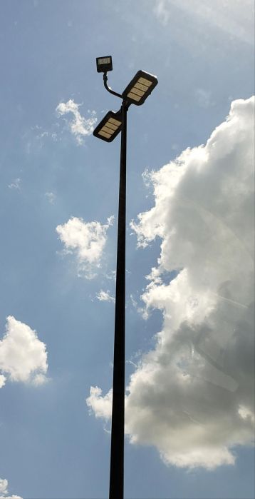 Lithonia CSX2-LED parking lot lights & Lithonia D-Series Flood Light
At the same shopping center as the Academy Sports and Outdoors. 
Keywords: Misc_Fixtures