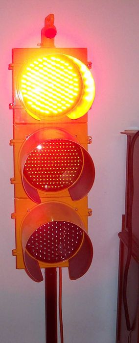 My Eagle 12" LED Lense traffic signal from eBay
This is the traffic signal I bought from eBay about 13 years ago 
Unfortunately I no longer have this signal (I wish I still did though) as I had to move into a smaller apartment 
On RED Stop
Keywords: Traffic_Lights